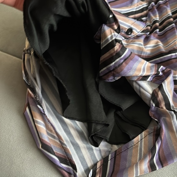 Motel Rocks Mini Striped Purple Button-Down Dress size XS - Picture 6 of 8